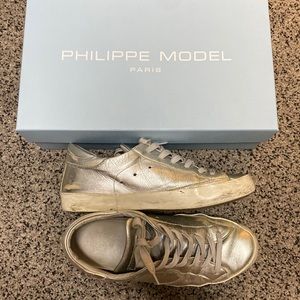 PHILIP MODEL PARIS distressed leather sneaker 39